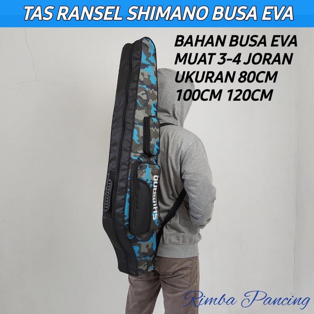 Tas Joran Pancing Tas Alat Pancing Model Ransel Gendong Tas Pancing 3 Joran Panjang 80 Cm 100 Cm 12 