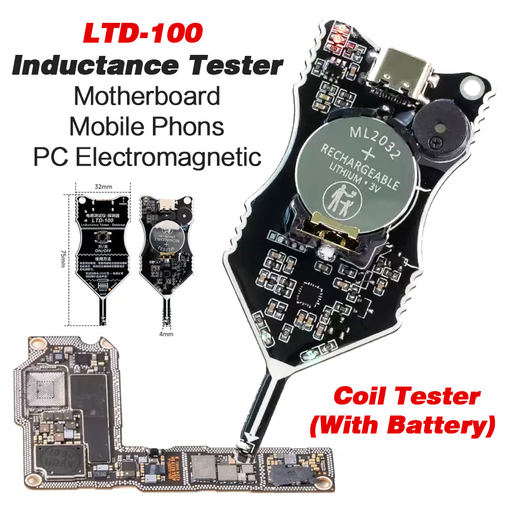 LTD-100 Inductance Tester Detector for Phones Motherboard Inductance Coil Quick Test Detector Tool R