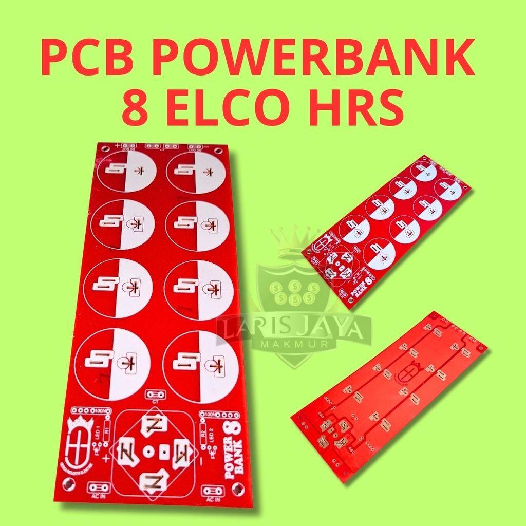 PCB PSU Amplifier 8 Elco Filter Tegangan Stabil Bisa Dioda Kiprok/Sisir