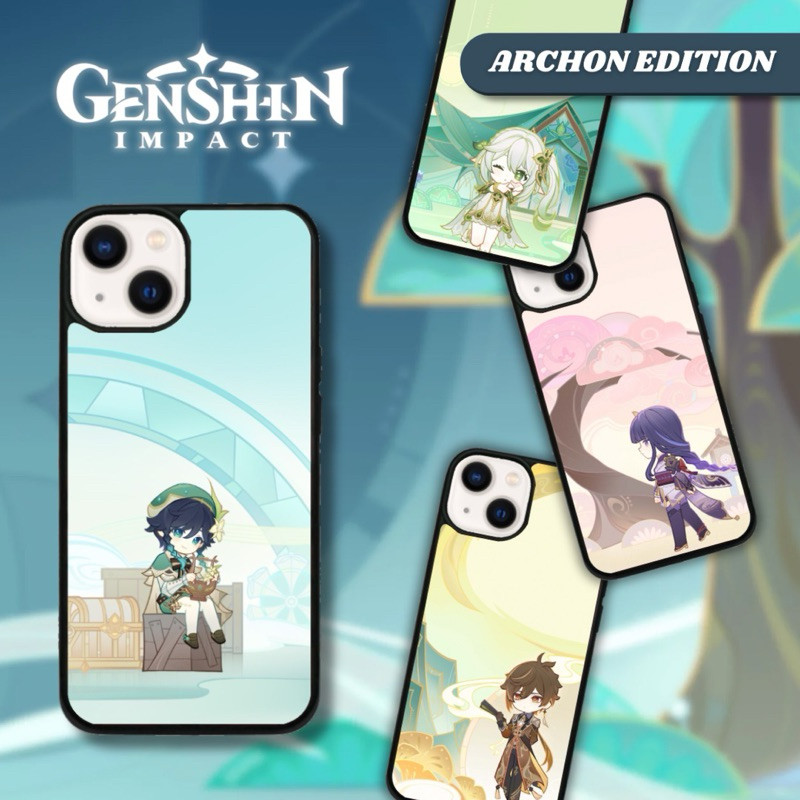 GENSHIN IMPACT ARCHON EDITION CASE RUBBER PREMIUM HIGH QUALITY CASING IPHONE XR SE 11 12 13 14 PRO M