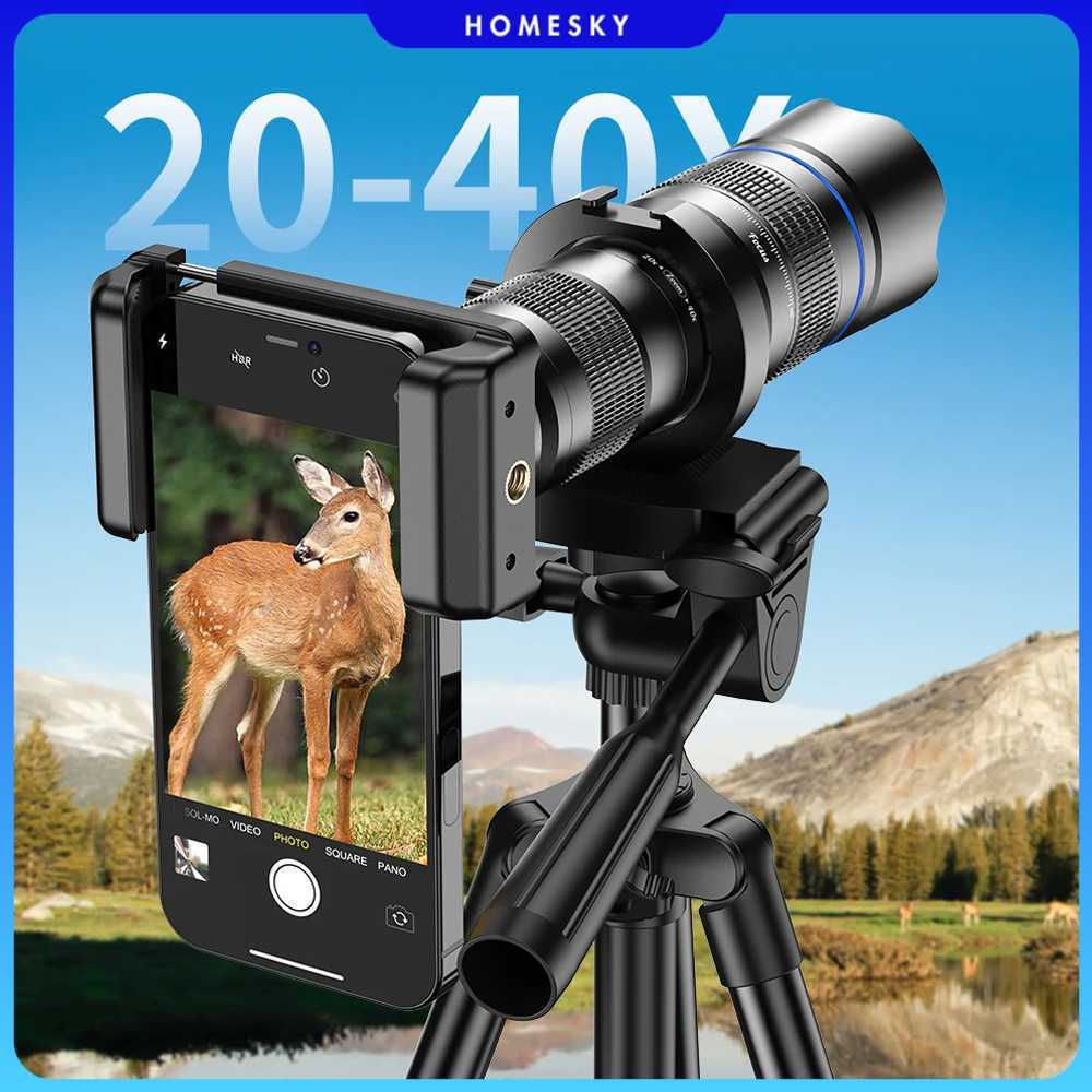APEXEL Lensa Tele Smartphone Monocular Telephoto 40X with Tripod - APL-20-40XCR50