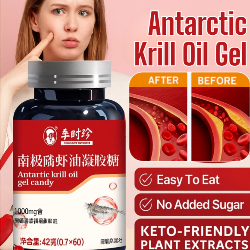 Minyak Krill Antartika/Antarctic Krill Oil / Suplemen Omega 3 Krill Oil / Kapsul Minyak Ikan Dalam/ 