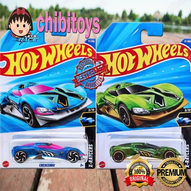 Hot Wheels Crescendo 2025 Biru Hijau