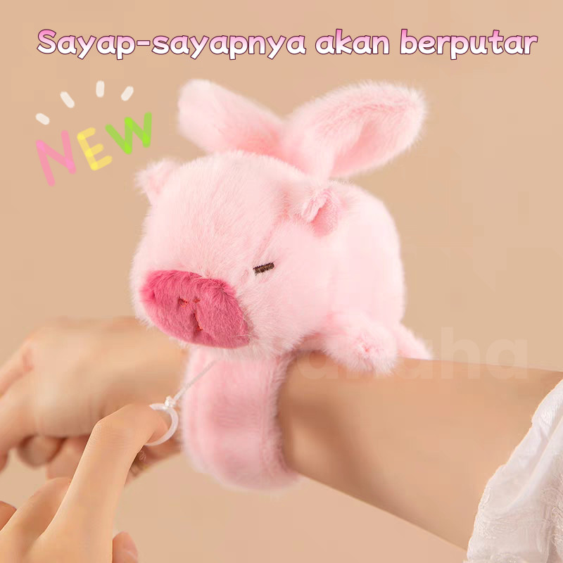 Mainan Boneka Capybara/Boneka Lucu/Ganci Capybara Ekor Putar/Dengan Sayap Bergetar Boneka Capybara/H
