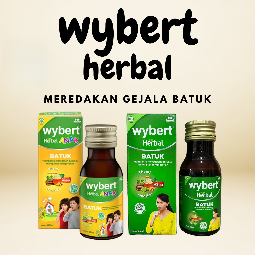 Wybert Herbal Batuk Sirup Anak Dan Dewasa Aman Ibu Hamil 60ml