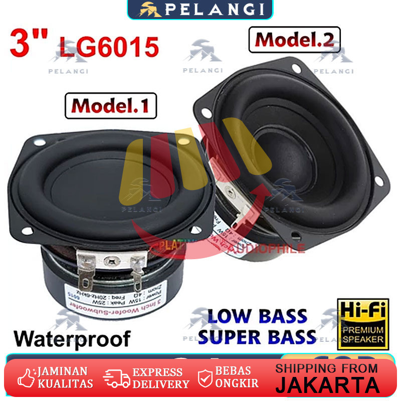 Speaker 3 inch LG-6015 Super Bass 4 ohm 15W-25W Woofer Subwoofer