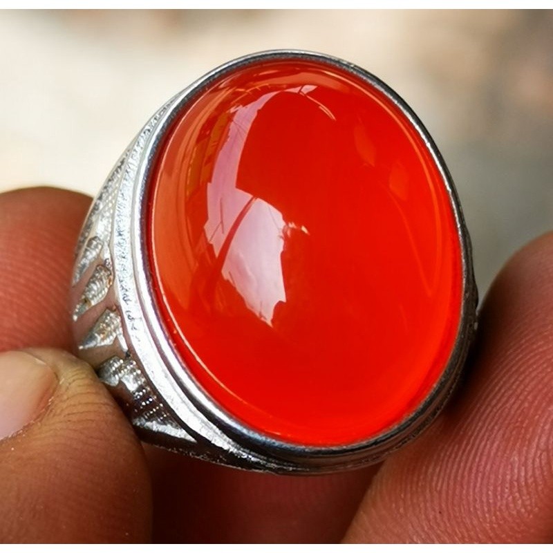 Batu asli Orange raflesia crystal