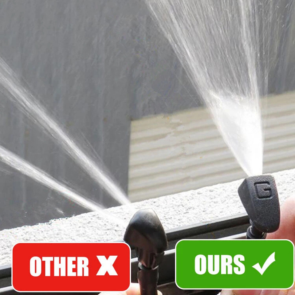 2PCS Car Front Hood Wiper Nozzle Spray Kit 360 Degree Adjustable Sprinkler Fan Nozzle Cover Windshie