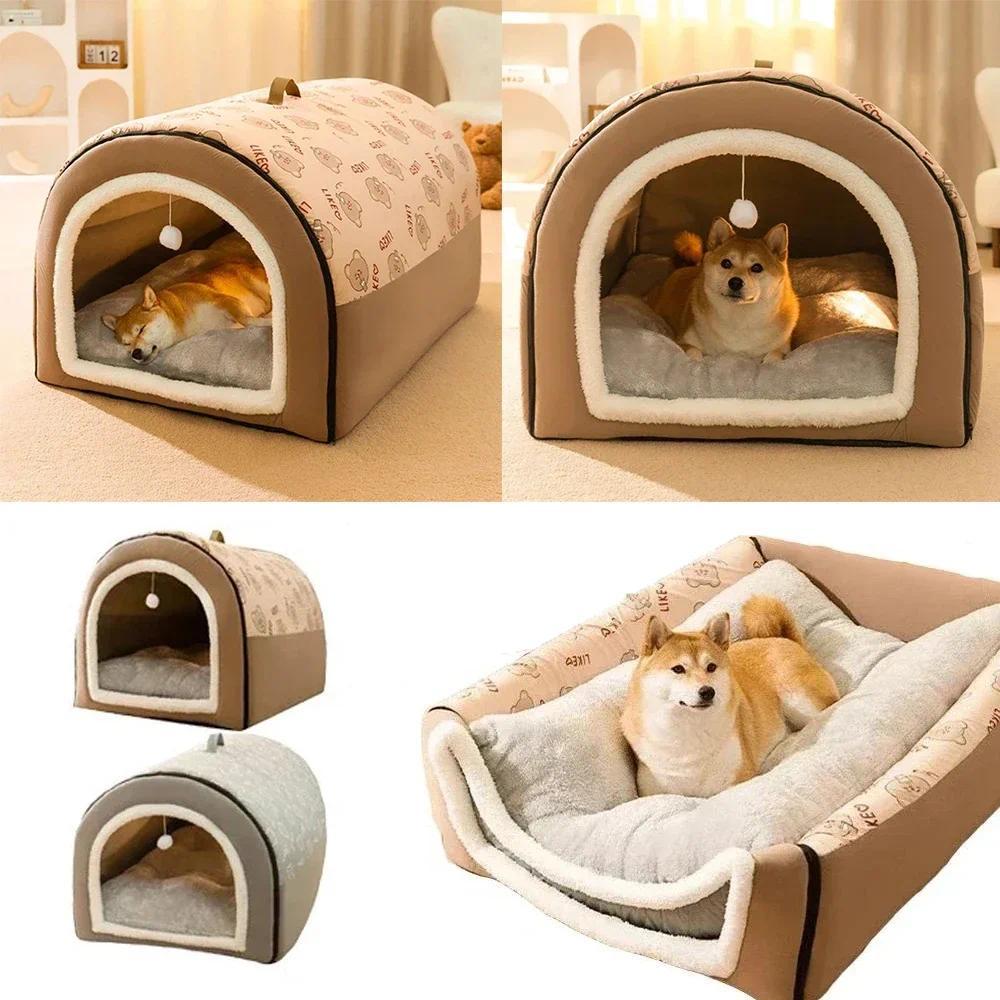 1PC Large Dog Kennel Winter Warm Dog House Removable Washable Four Seasons Large Dogs and Dog House 