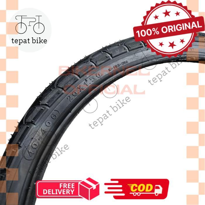 BAN LUAR 20x1.50 KENDA KWEST HITAM DAN REFLEKTOR / BAN LUAR REFLEKTIF LIST PUTIH - Hitam biker
