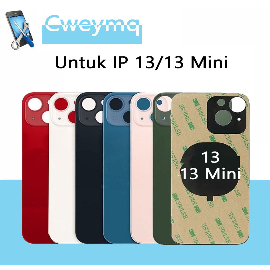 Penutup Baterai Kembali Untuk iPhone 13/13 Mini Penggantian Kaca Kembali