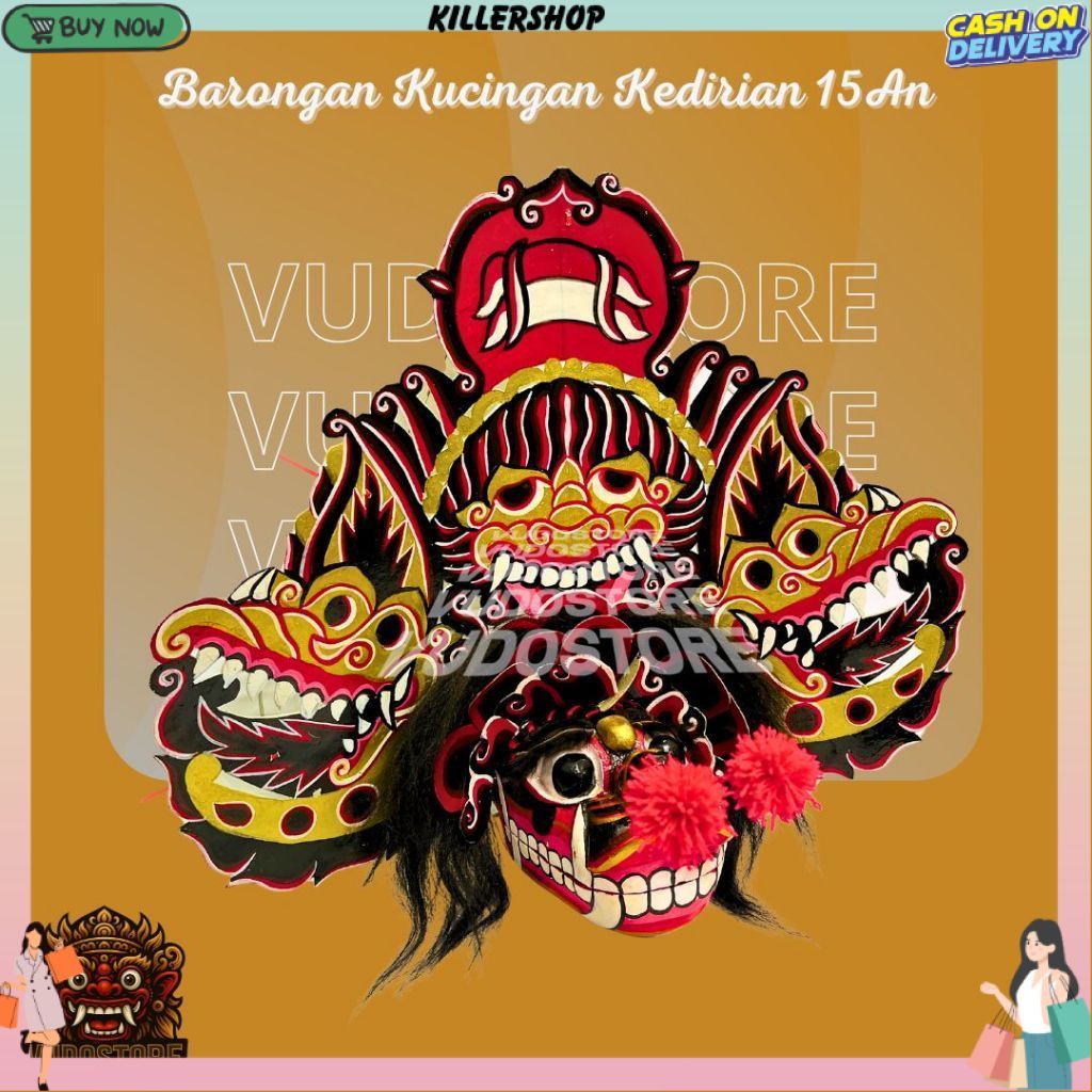 Barongan Asli Buat Pentas Ukuran 15 Barongan Kucingan Kedirian KLR -70