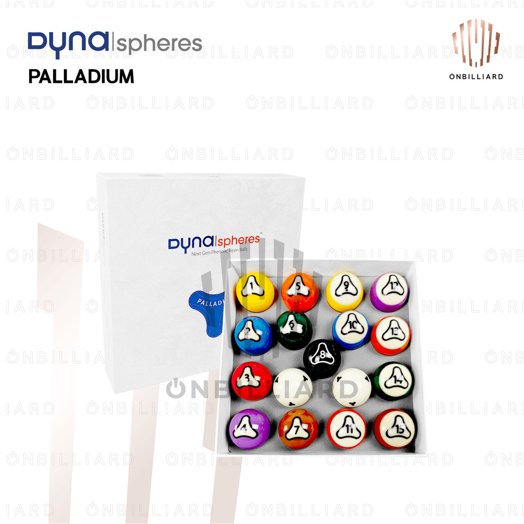 Belgium DYNAspheres Palladium Billiard Ball Set 57.2mm Bola Billiard Meja 7 8 9 ft Feet 2 1/4" DYNAs