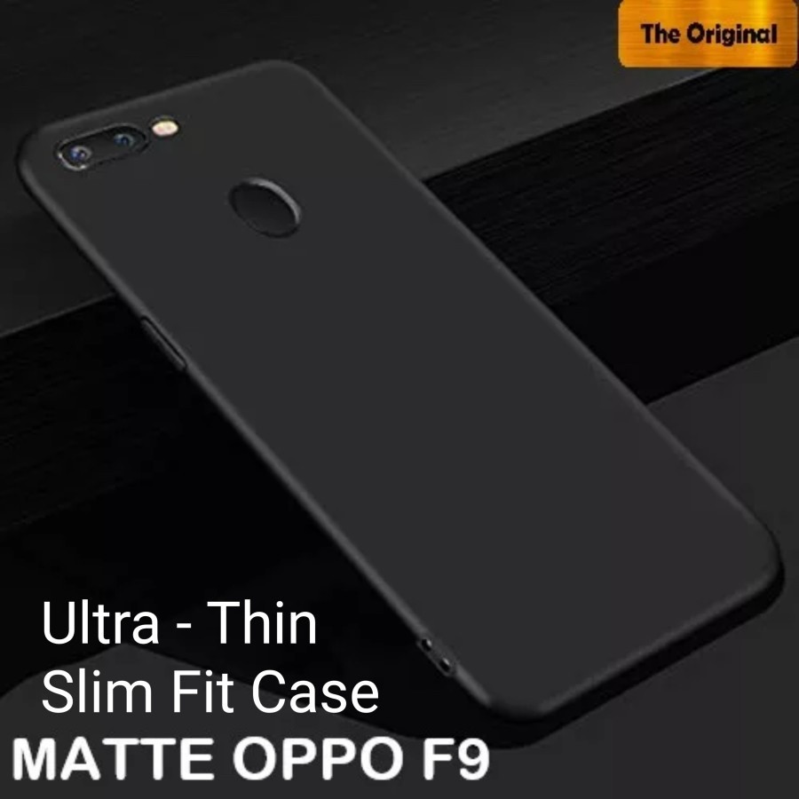 CASE OPPO F9 F9 PRO SOFT CASE SLIM MATTE SOFT BLACK DOFF