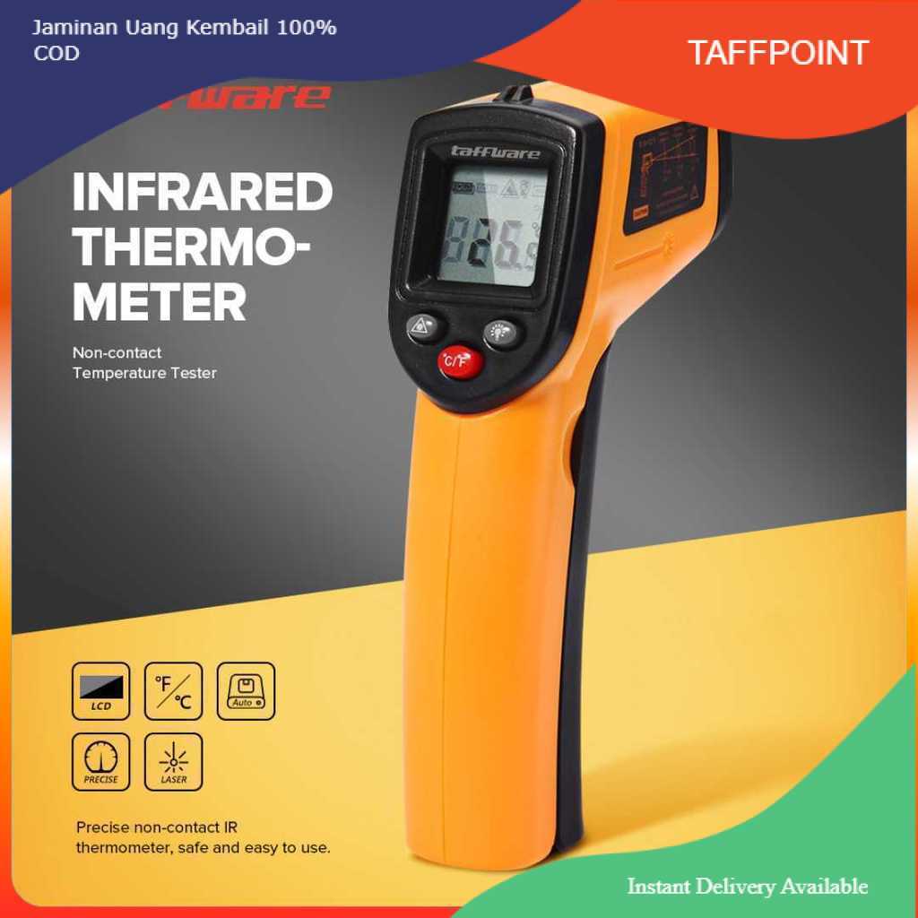 Taffware Thermogun Thermometer Industrial Laser Infrared NonContact - GM320 (CX6000 Series)