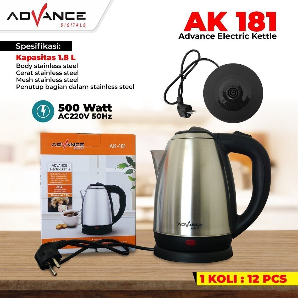 [BIYOO MART] Teko Listrik Advance Electric Kettle AK 181 Teko Listrik Advance AK 181