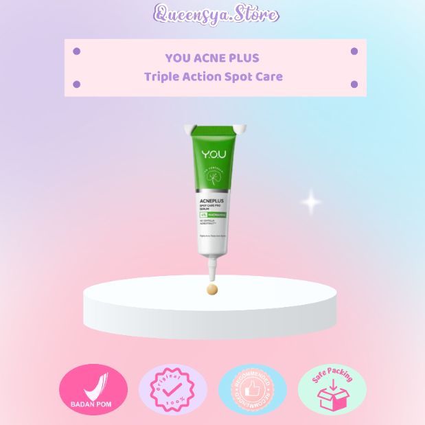 YOU AcnePlus Spot Care Pro Serum 15g - Obat Totol Jerawat, Obat Bekas Jerawat, Calming Redness