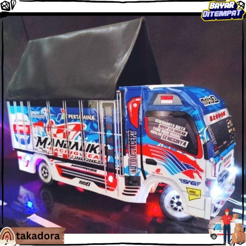 BISA COD PROMO MURAH MINIATUR TRUK OLENG KAYU FULL LAMPU KELIP MURAH GROSIR MAINAN miniatur truk ole