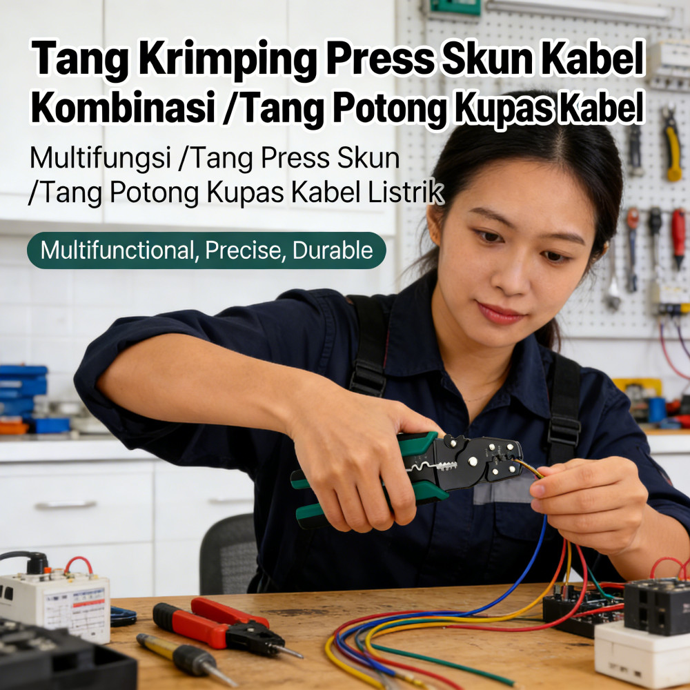 Kabel Kombinasi Tang Press Skun Tang Potong Listrik Kupas /Kabel Multifungsi Tang Krimping Tang Poto