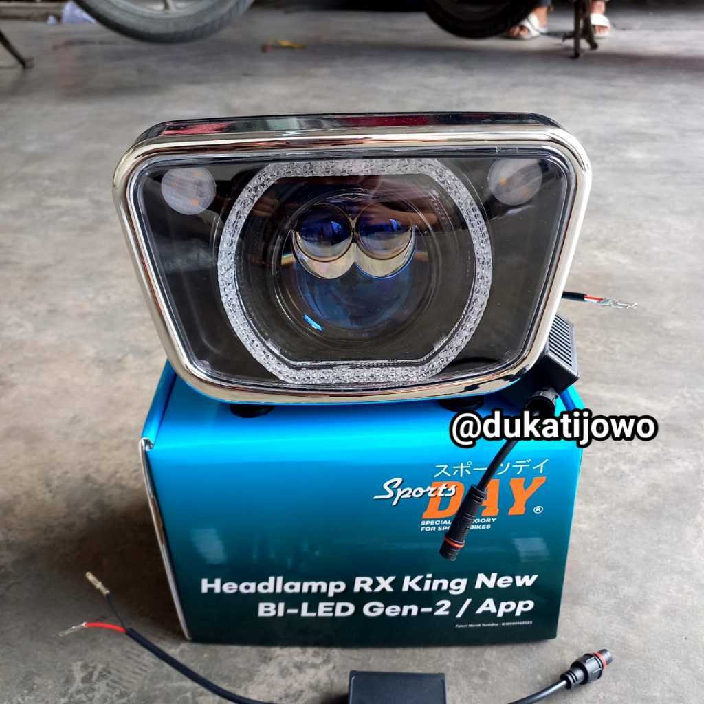 Lampu Biled Rx King Ori BMW Shroud Gen-2 Biled RGB Lampu Depan Oval Rx King Gl 100 Set Batok Hitam B