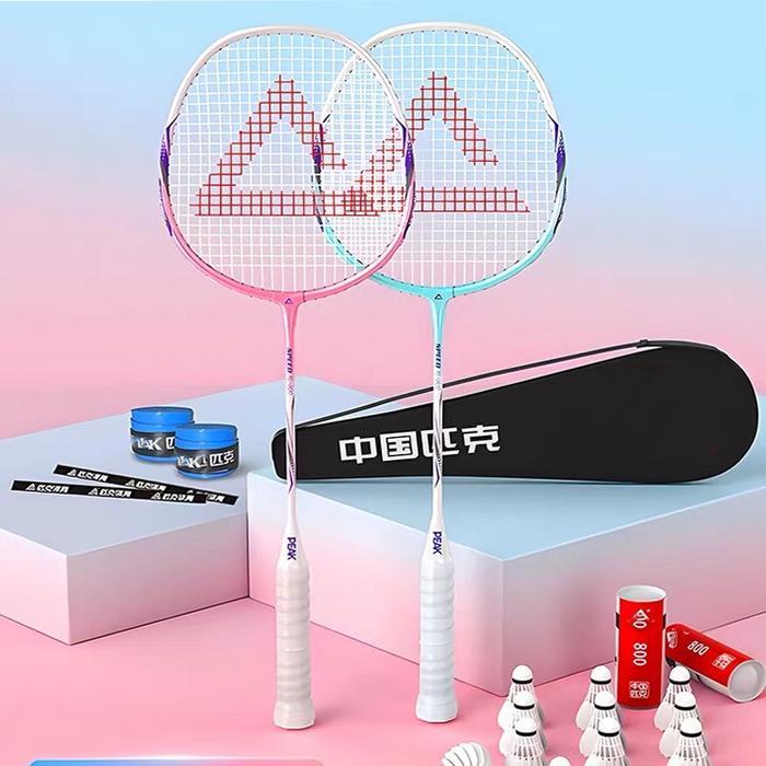 RAKET BADMINTON/ RAKET BULUTANGKIS ISI 2 FREE BAG/KOK BULUTANGKIS - Pasangan HQ, Raket + tas