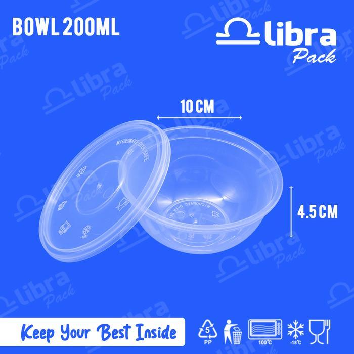(BUNDLE) 100 Pcs Thinwall Bowl 200ml (Mangkok Plastik / Thinwall / Cup Pudding)
