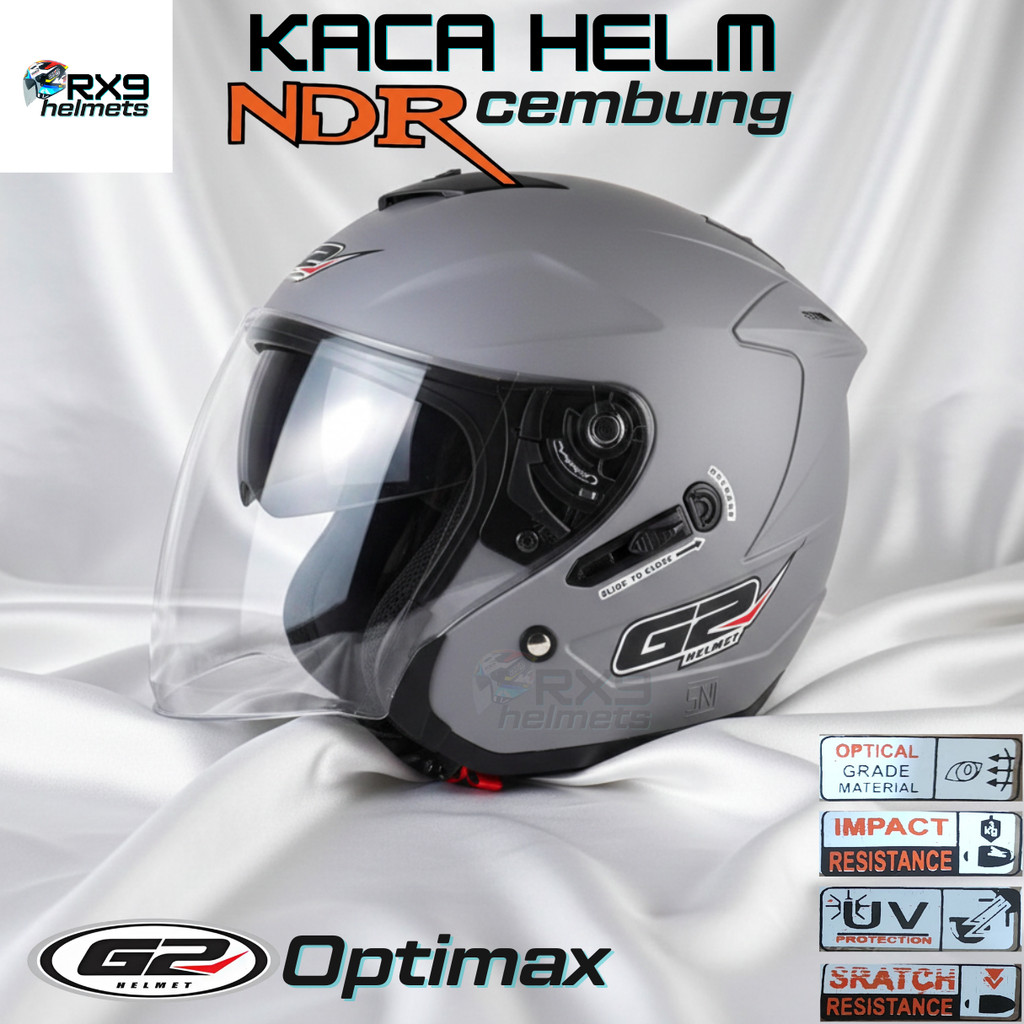 Kaca Helm G2OPTIMAX Visor Helmet CEMBUNG venom open g2optimax NDR helmet iridium murah