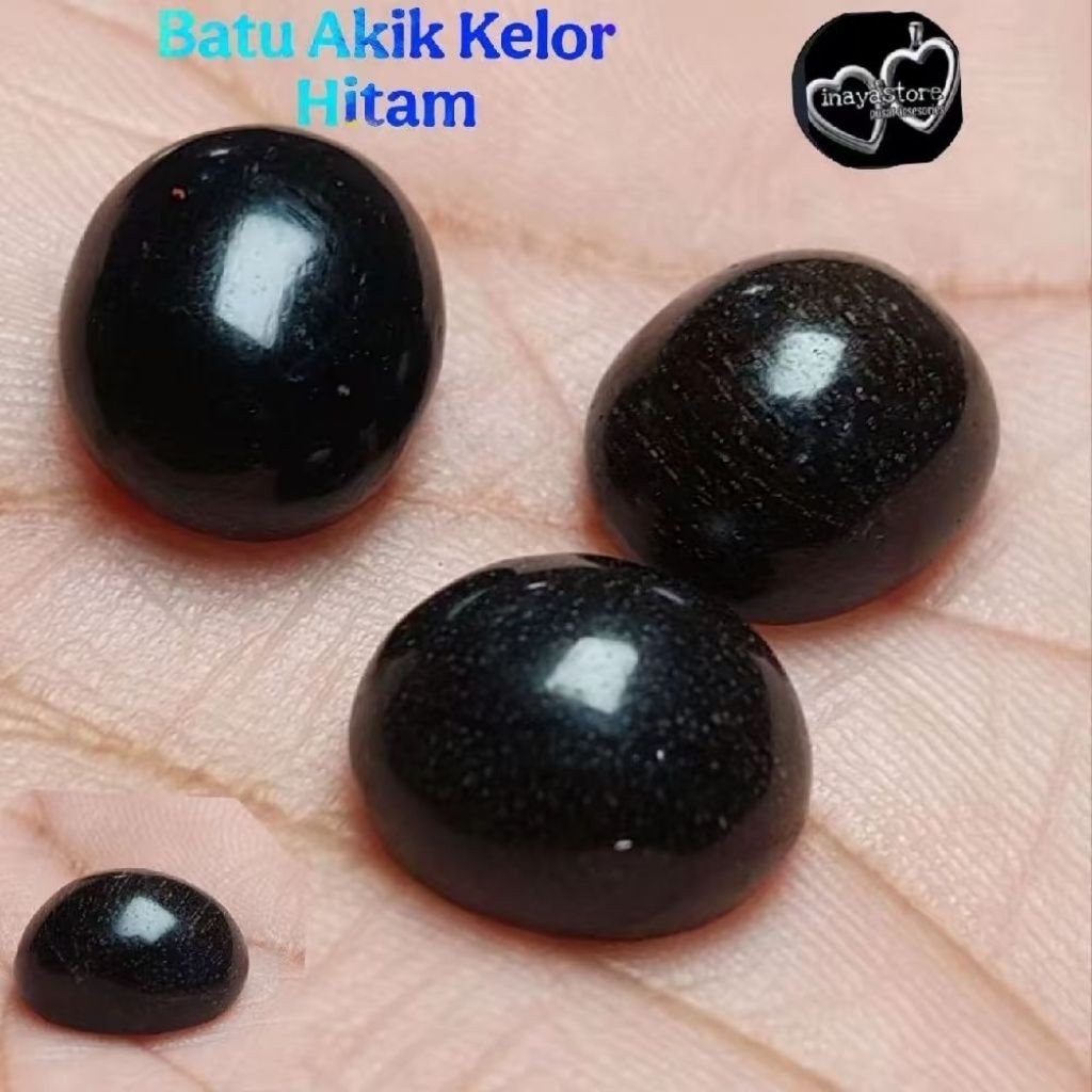Batu akik galih kelor hitam kantoran 14mm 16mm Lostone Asli galeh kelor original natural alam Akik R