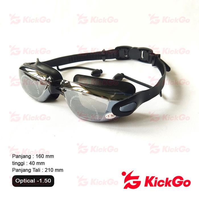 KickGo Kacamata Renang untuk Mata Minus Optical Kacamata renang Dewasa Remaja Anti Fog UV Protection