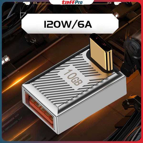 USB Type A 3.1 to Type C Adapter L Shape 10Gbps 120W - RB15