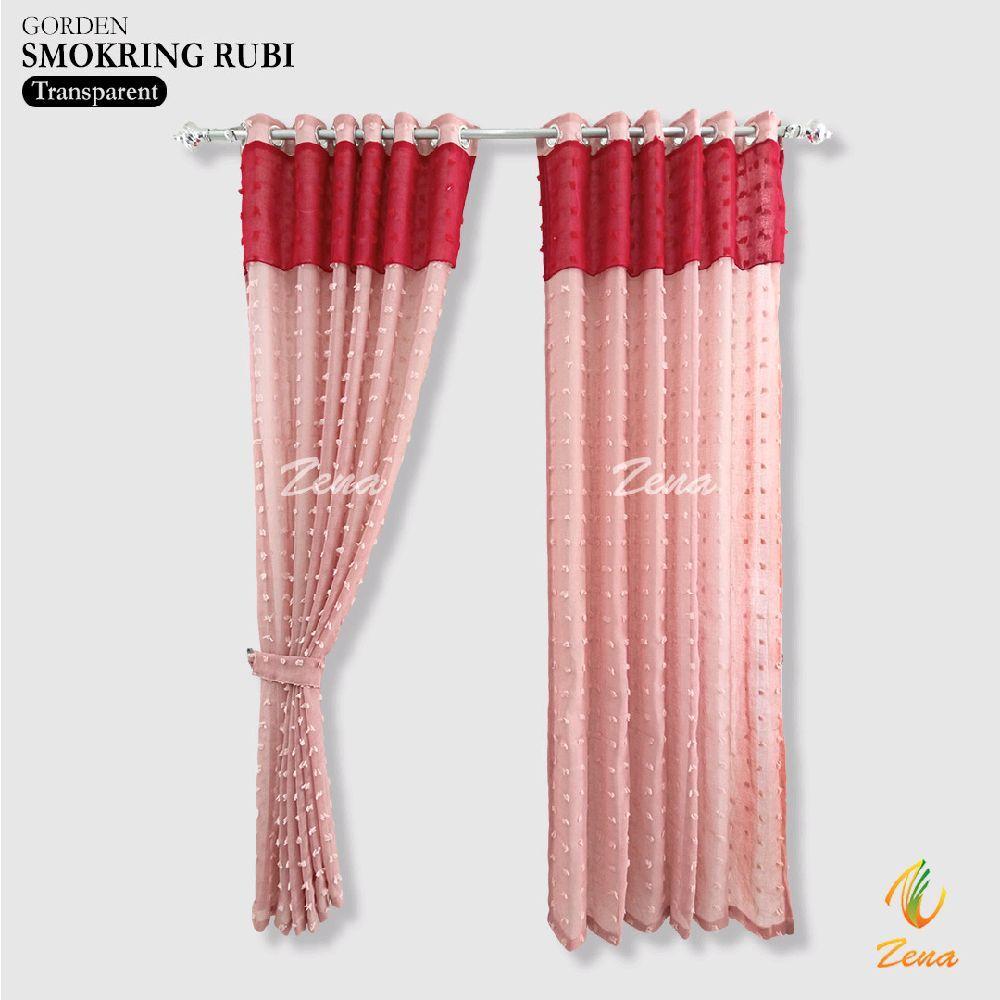 Set ( 2 lembar ) Gorden  Minimalis Vitrase Rubi Poni Pintu dan Jendela Minimalis lebar Curtain
