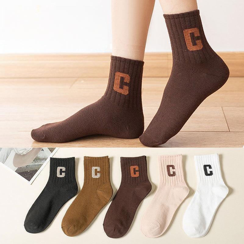 AliMaMa - 50 RIBU DAPAT 10 PCS - KAOS KAKI C MOTIF - Kaus Kaki Wanita Pria Olahraga Sport Unisex Kan