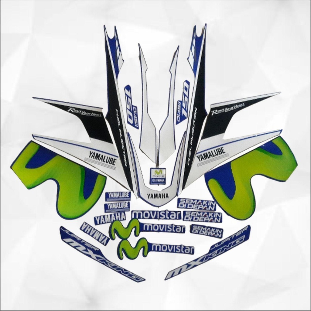 STRIPING STIKER MOTOR MX KING MOVISTAR 2016 TERMURAH