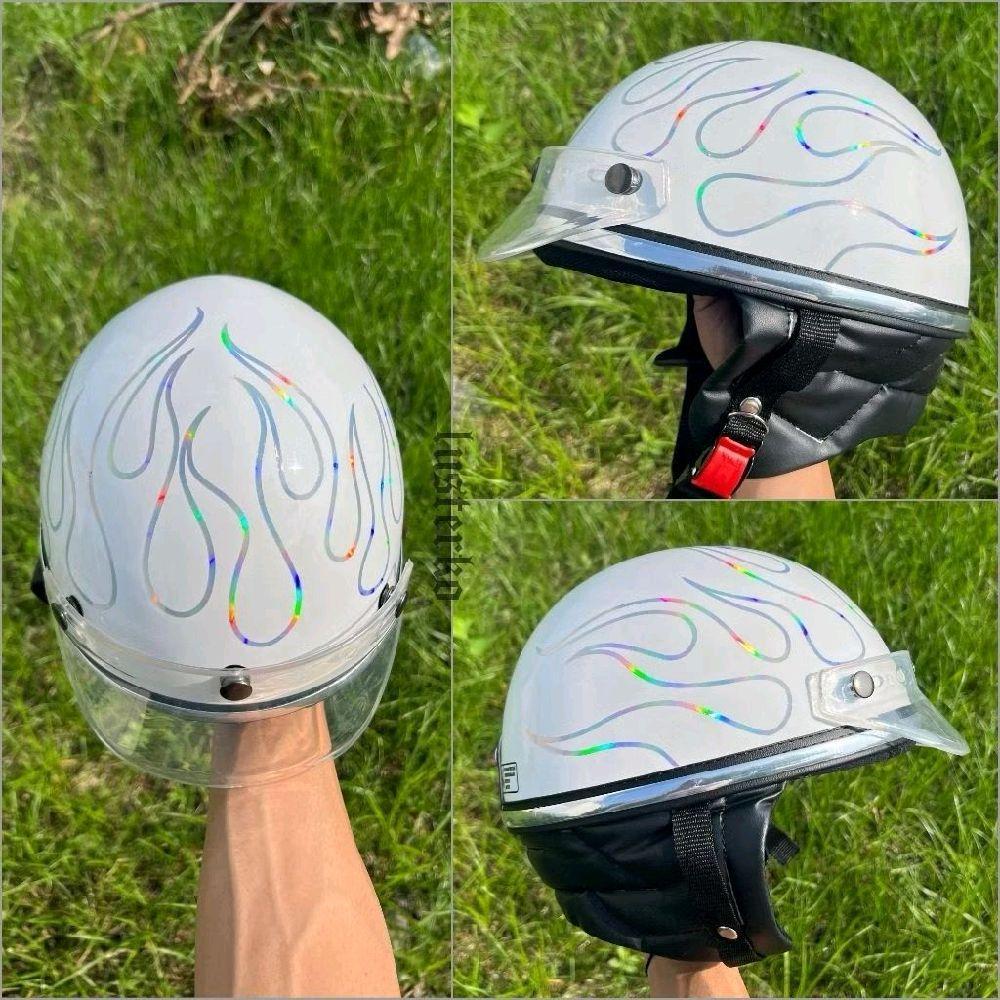 Helm Chip Retro Stiker Api Hologram