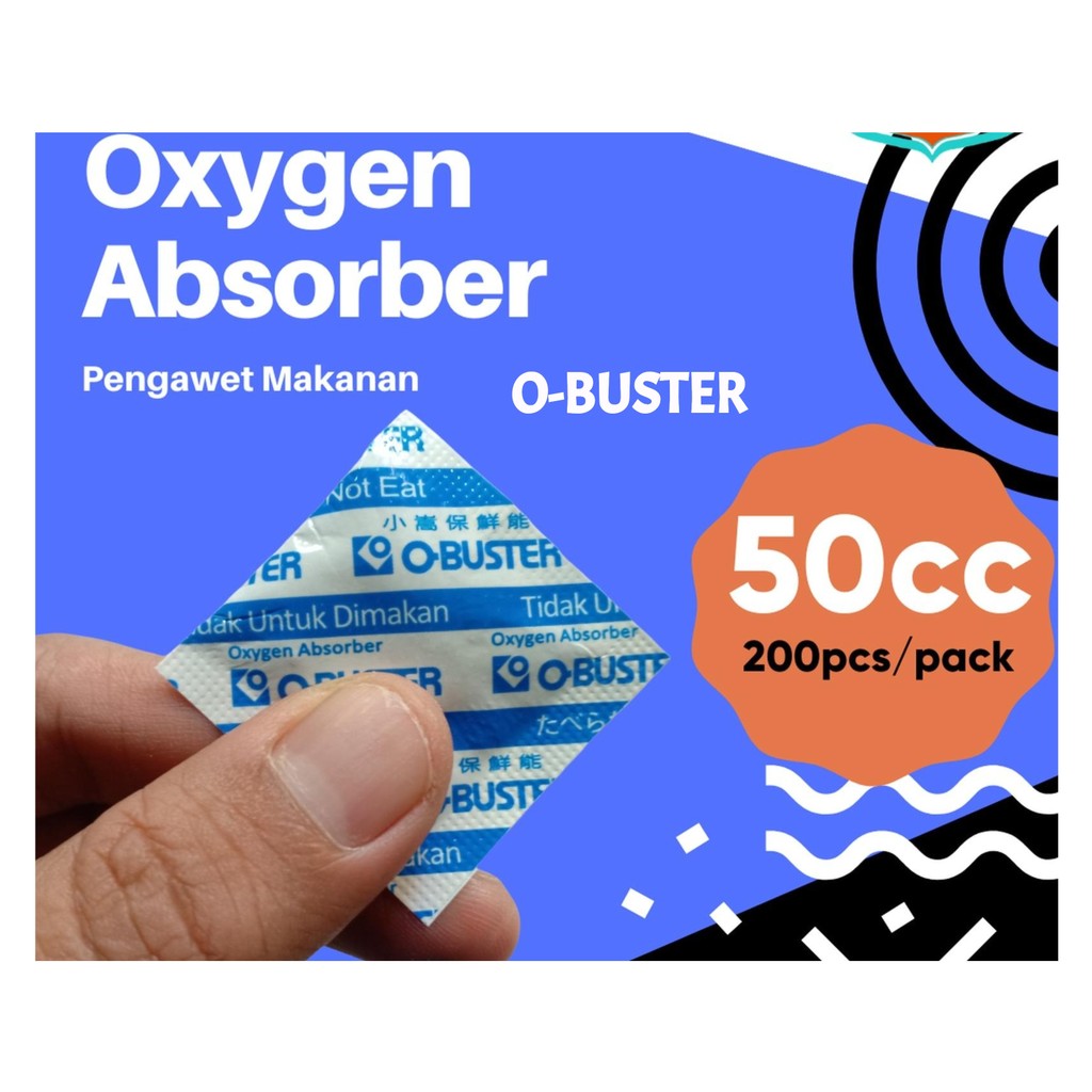 Silica Gel O-Buster 50cc 50 cc isi 200 Pengawet Makanan Food Grade Obuster Oxygen Absorber