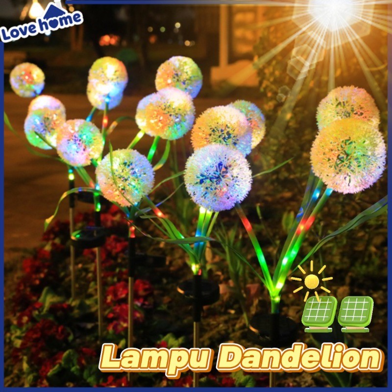 LED Dandelion Surya/Lampu Taman Bentuk Bola Bunga LED Untuk Pemandangan/Lampu Taman Tenaga Matahari 