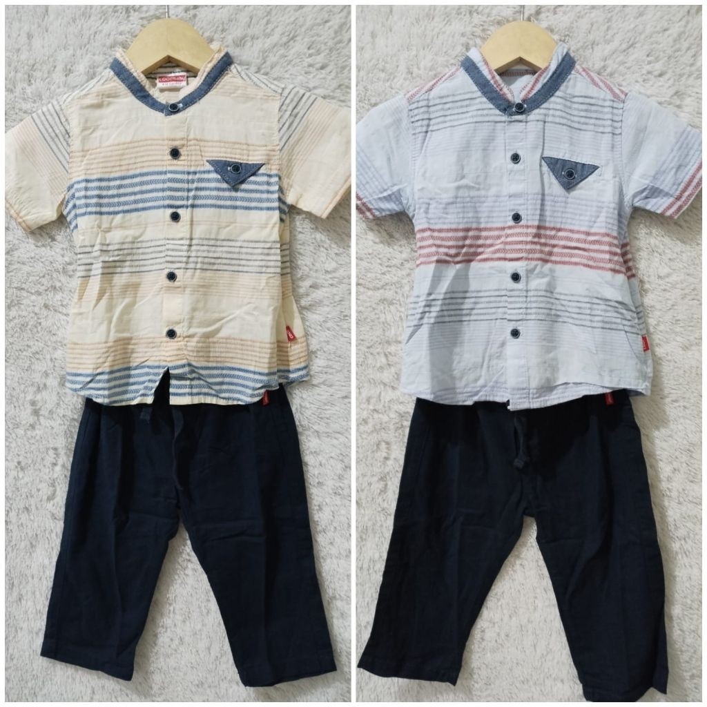 GANGSASHOP  Setelan Kemeja Koko (Kemko) Cool Kids & Baby New Arrival