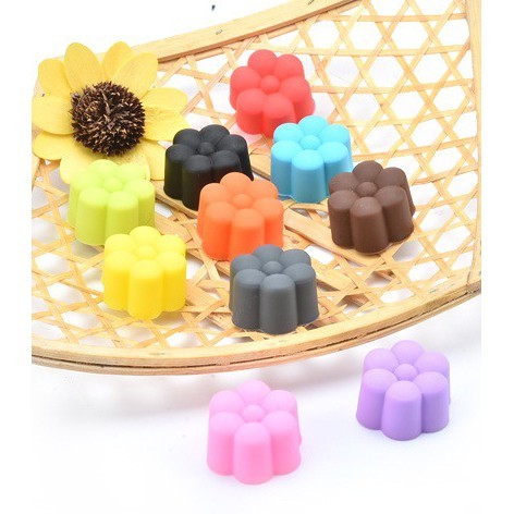 (3 cm) Cetakan Silikon Mini Berbentuk Bunga Kecil 6-Kelopak untuk Kue / Puding / Es Batu