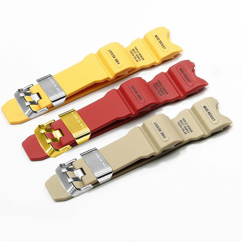 TPU Wrist Band Strap For GWG 1000GB Sport Watband Bracelet for gwg1000-gb  GWG-1000GB Metal ring sol