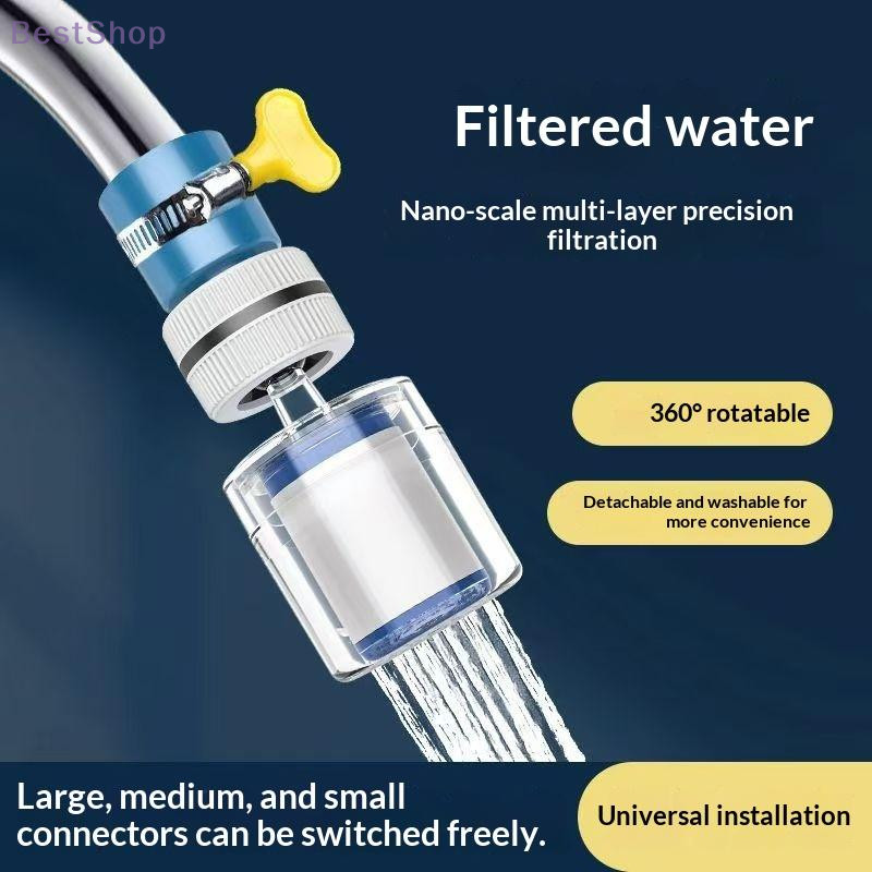 Faucet Water Filter Attament-Multi-Layer Filtration Tap Purifier (Detaable & Universal Fit)