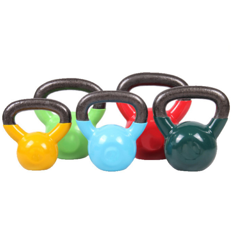 Fitness Equipment Cast Iron Coated Competition Colorful Kettlebell Set Custom Use for Gym Home