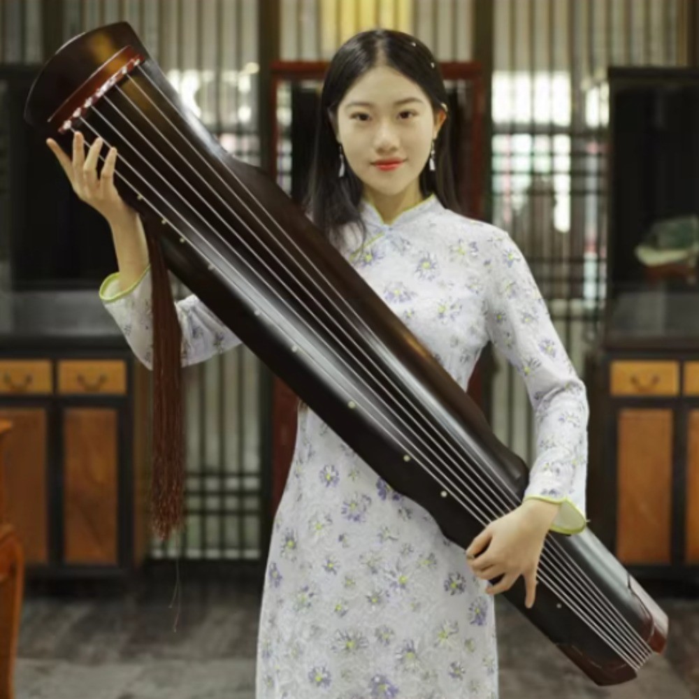 Solid Wood Guqin Seven Stringed Beginner Adult Handmade Zhongni Guqin Fuxi Style Guzheng Professiona