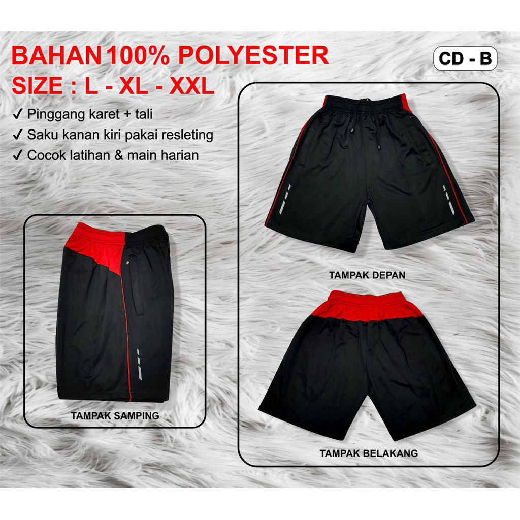 Celana Pendek Olahraga Pria Wanita Voli Futsal Celana Kolor Daily Dewasa Celana pendek olahraga teba