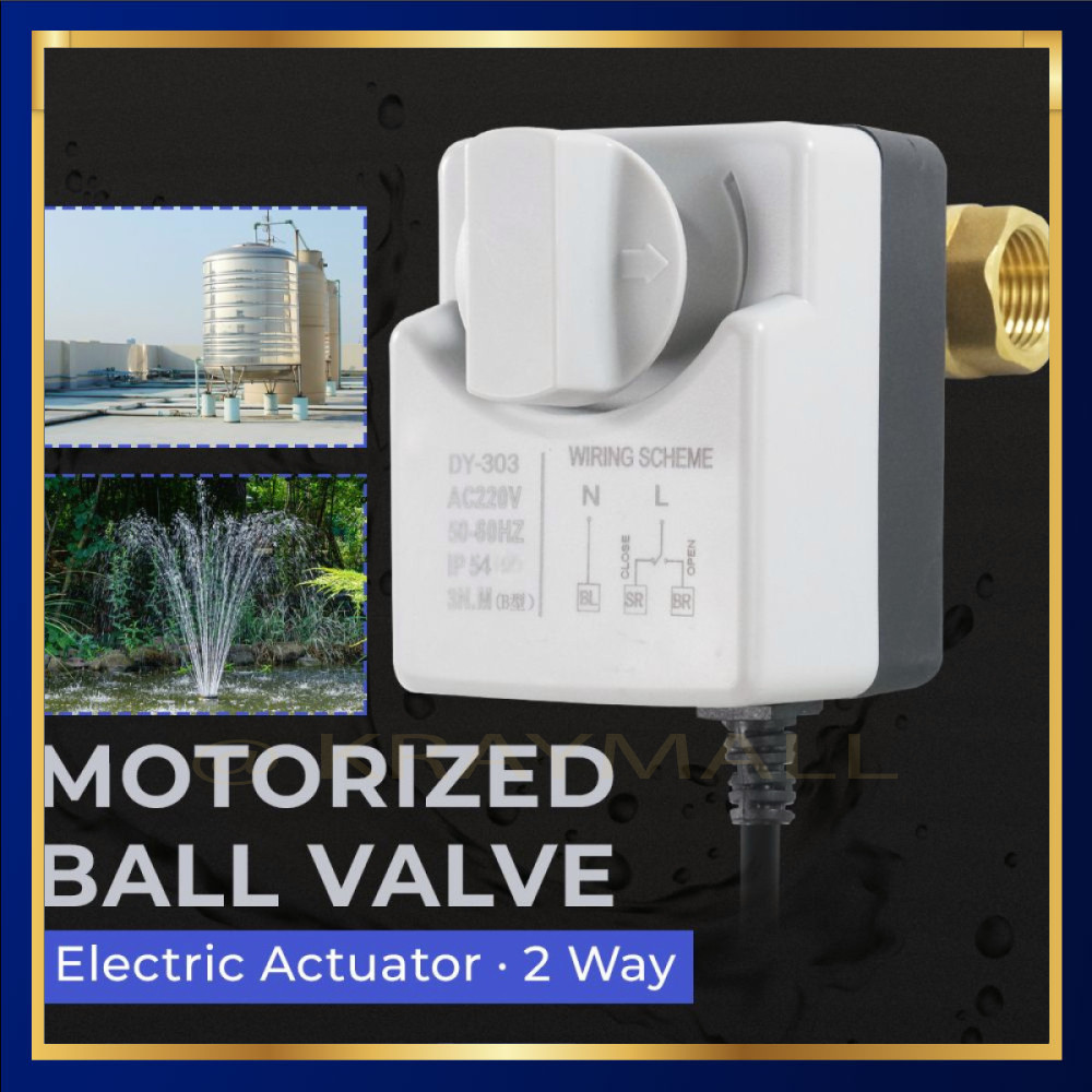 Brass Motorized Ball DN15 Valve Type Electric Actuator 2 Way - DY-303