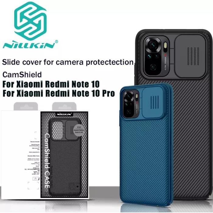 Nillkin CamShield Camera Case Xiaomi Redmi Note 10 Redmi Note 10 Pro - Redmi Note 10/s, Hitam