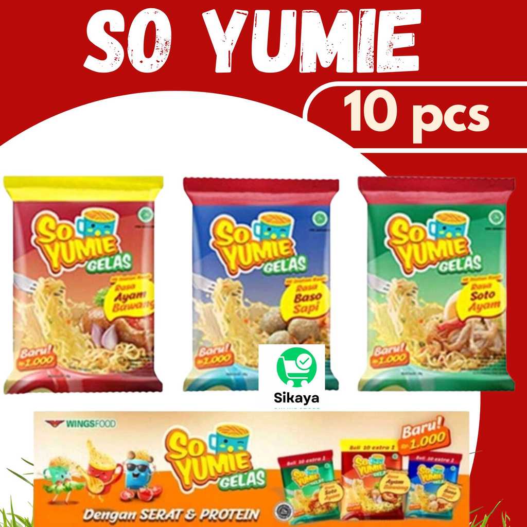 1 Renceng SO YUMIE GELAS Isi 10 PcSo Yumie Gelas 1 Renceng Isi 10 Pcs | Mi Instan Cup Praktiss