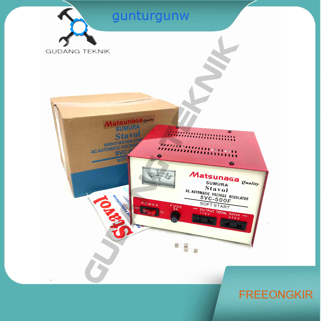 Stabilizer MATSUNAGA Stavol SVC500F 500Watt / Stabilizer Listrik Stavolt SVC 500 MATSUNAGA