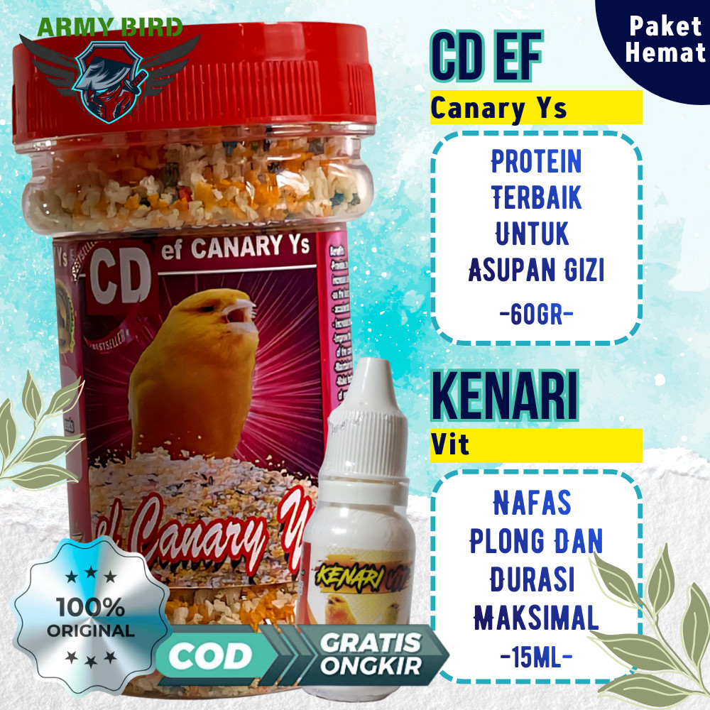 [Paket Hemat] Kenari Roll CD Canary dan Kenari Vit Sehat dan Gacor 100% Original