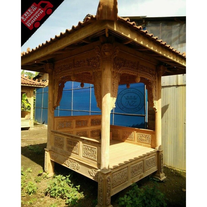 Termurah BEBAS ONGKIR Gazebo Jati Ukir Furniture Jepara A
