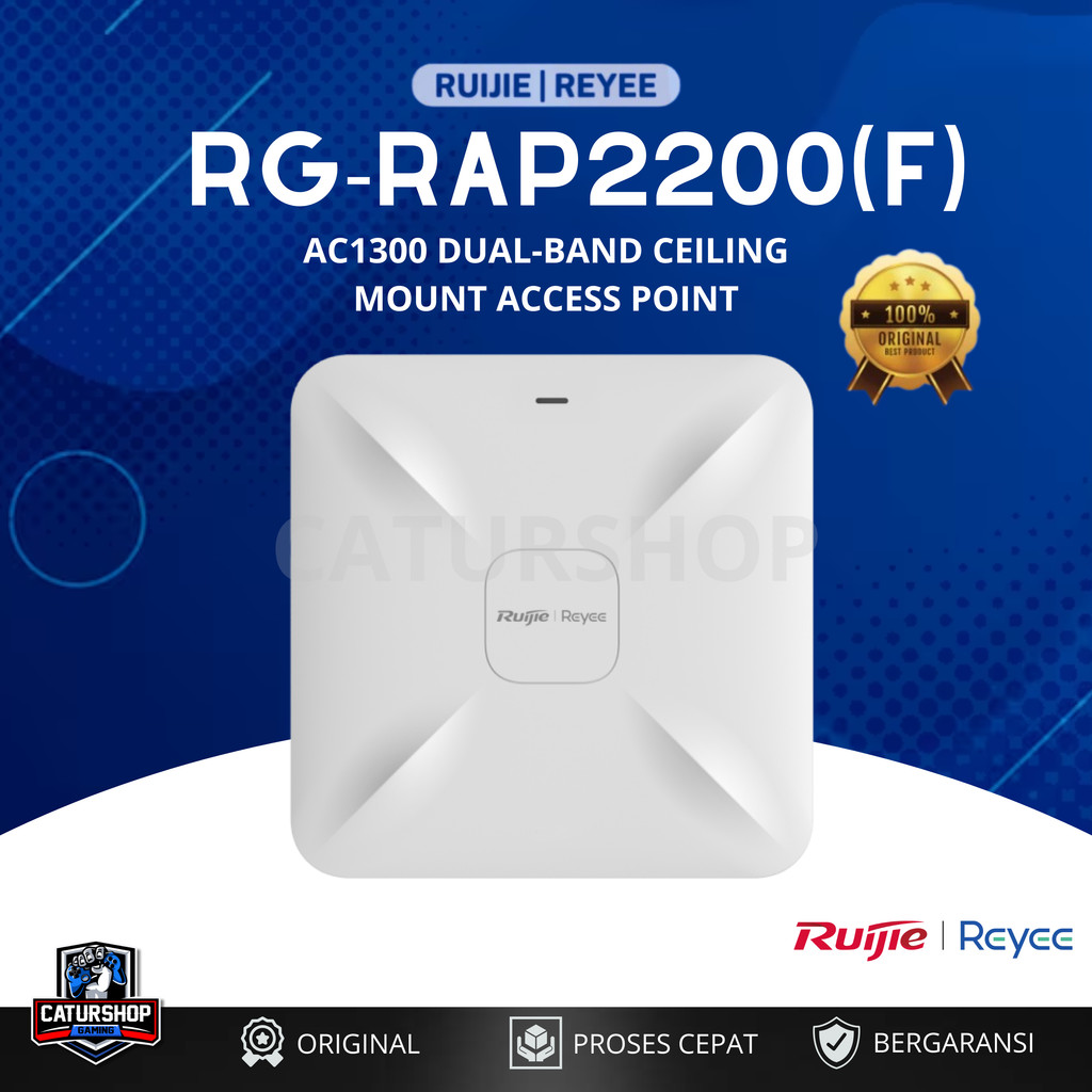Ruijie Reyee RG-RAP2200F Access Point Indoor AC1300 PoE  / Repeater RG RAP2200 F